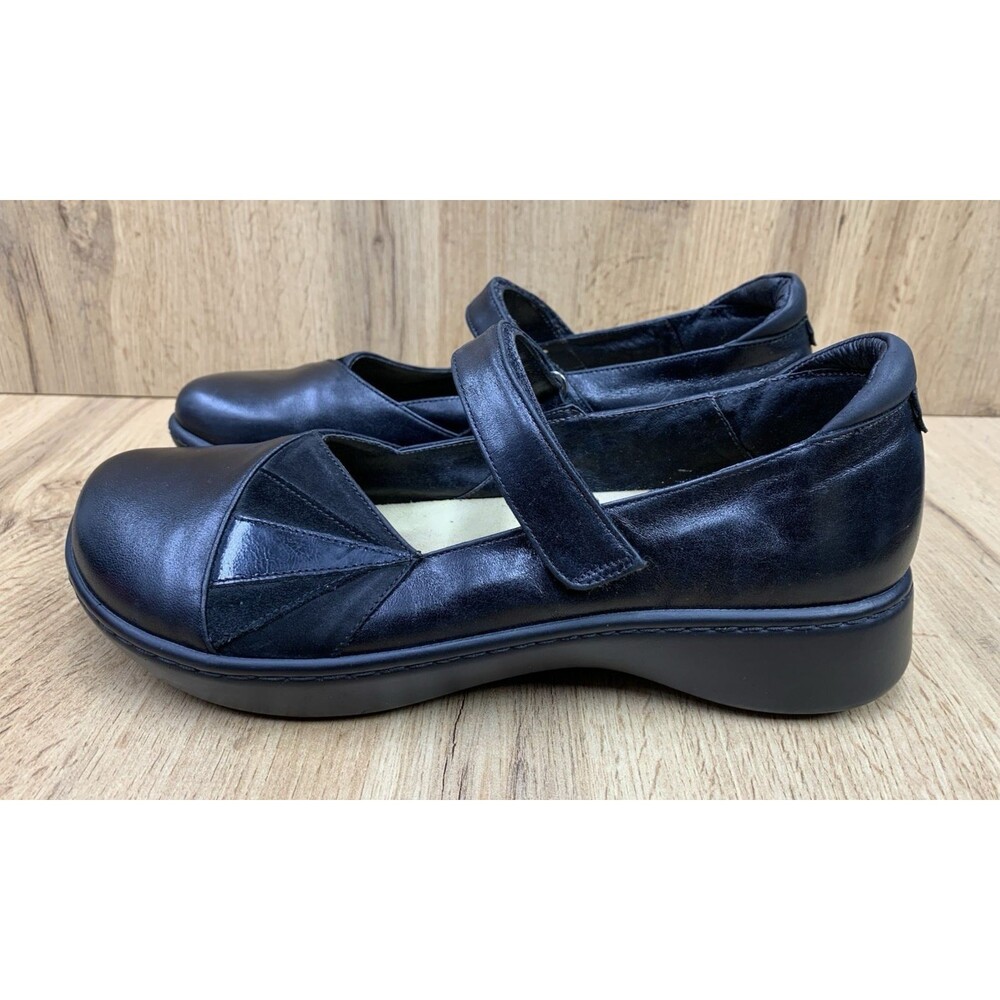 Naot Black Leather Mary Jane Comfort Shoes Womens EU 42 US 11 Hook Loop Israel - Picture 3 of 13
